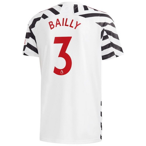 Camiseta Manchester United NO.3 Bailly 3ª 2020-2021 Blanco